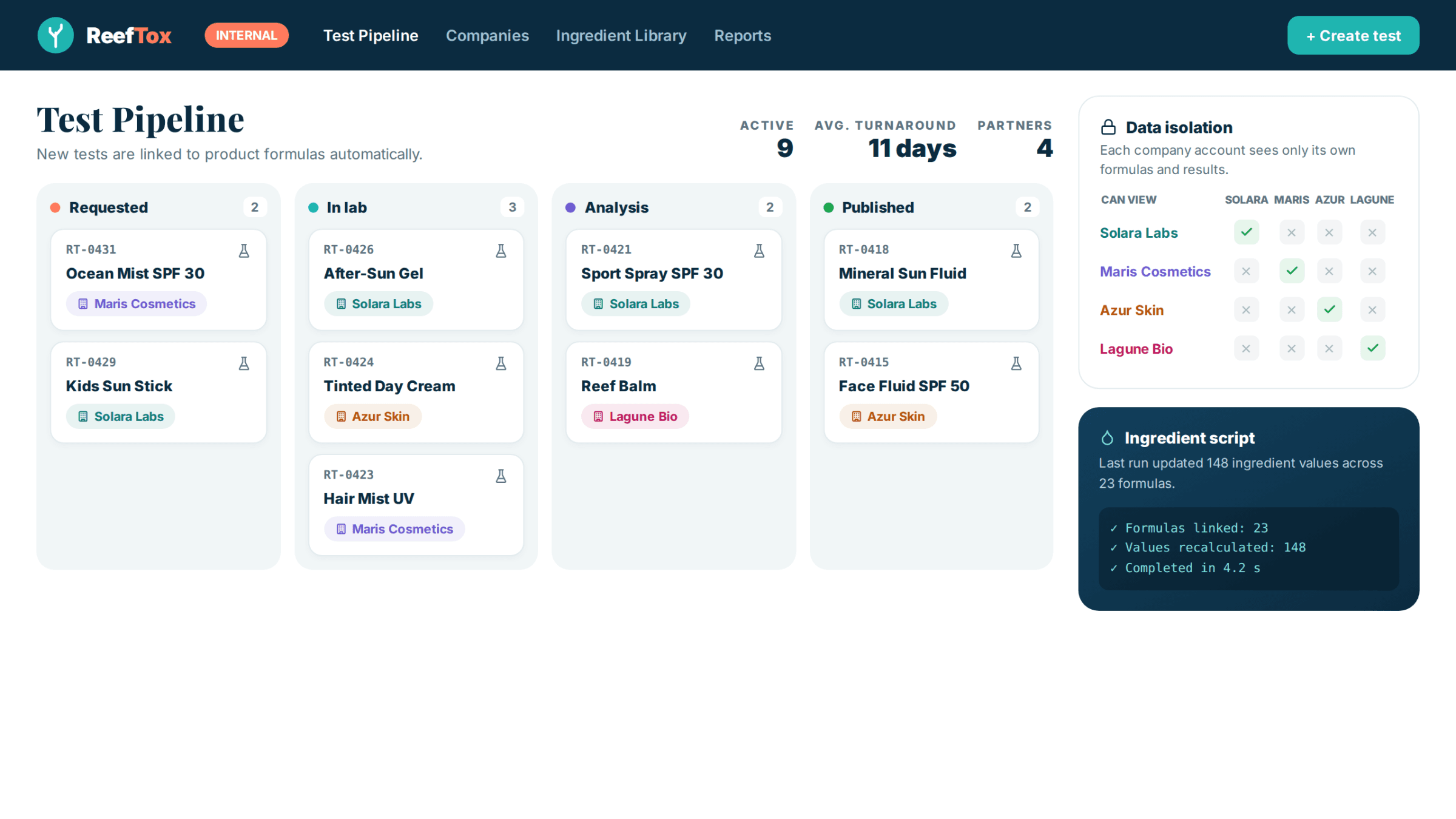 ReefTox Client Access Portal detail image 2