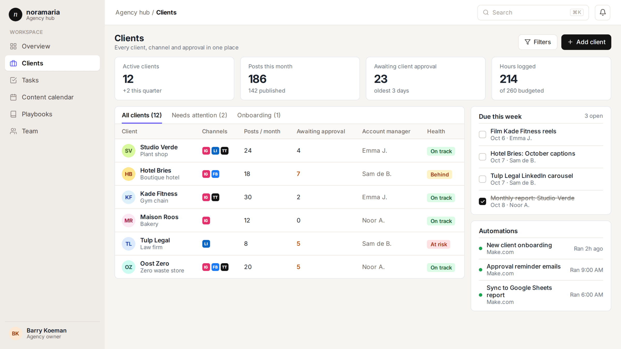 Notion to Airtable & Softr Client Collaboration System for Social Media Agency detail image 1