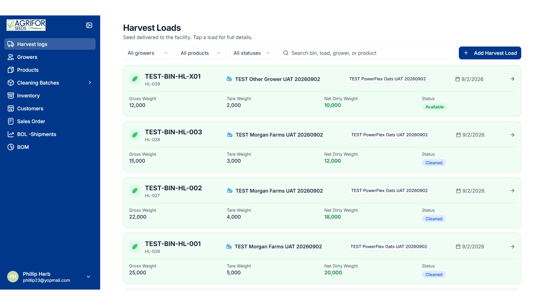 Agrifor Seed Inventory & Lot Traceability ERP Portal detail image 2