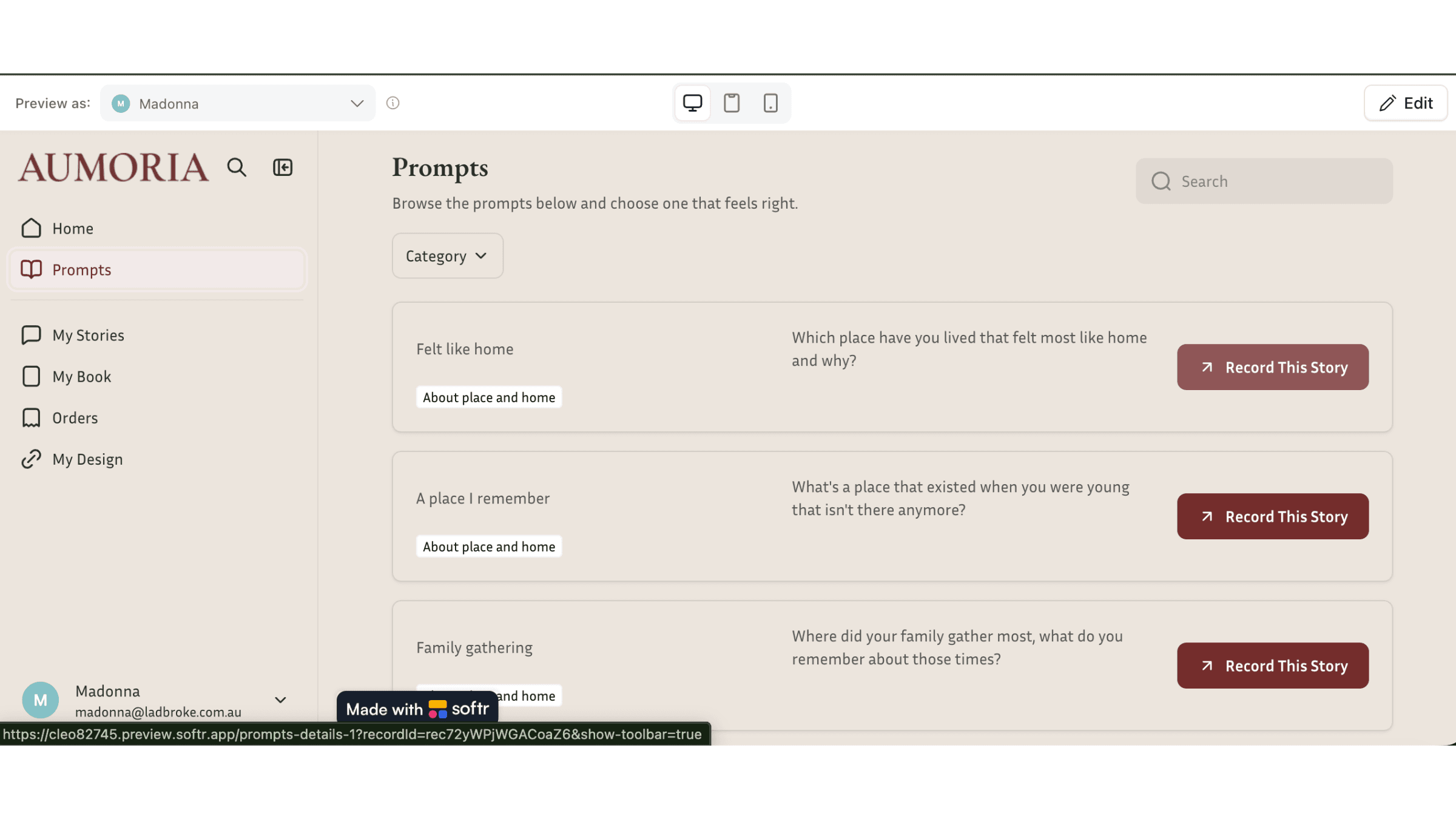 Softr Client Portal Bug Fixes for Aumoria detail image 1