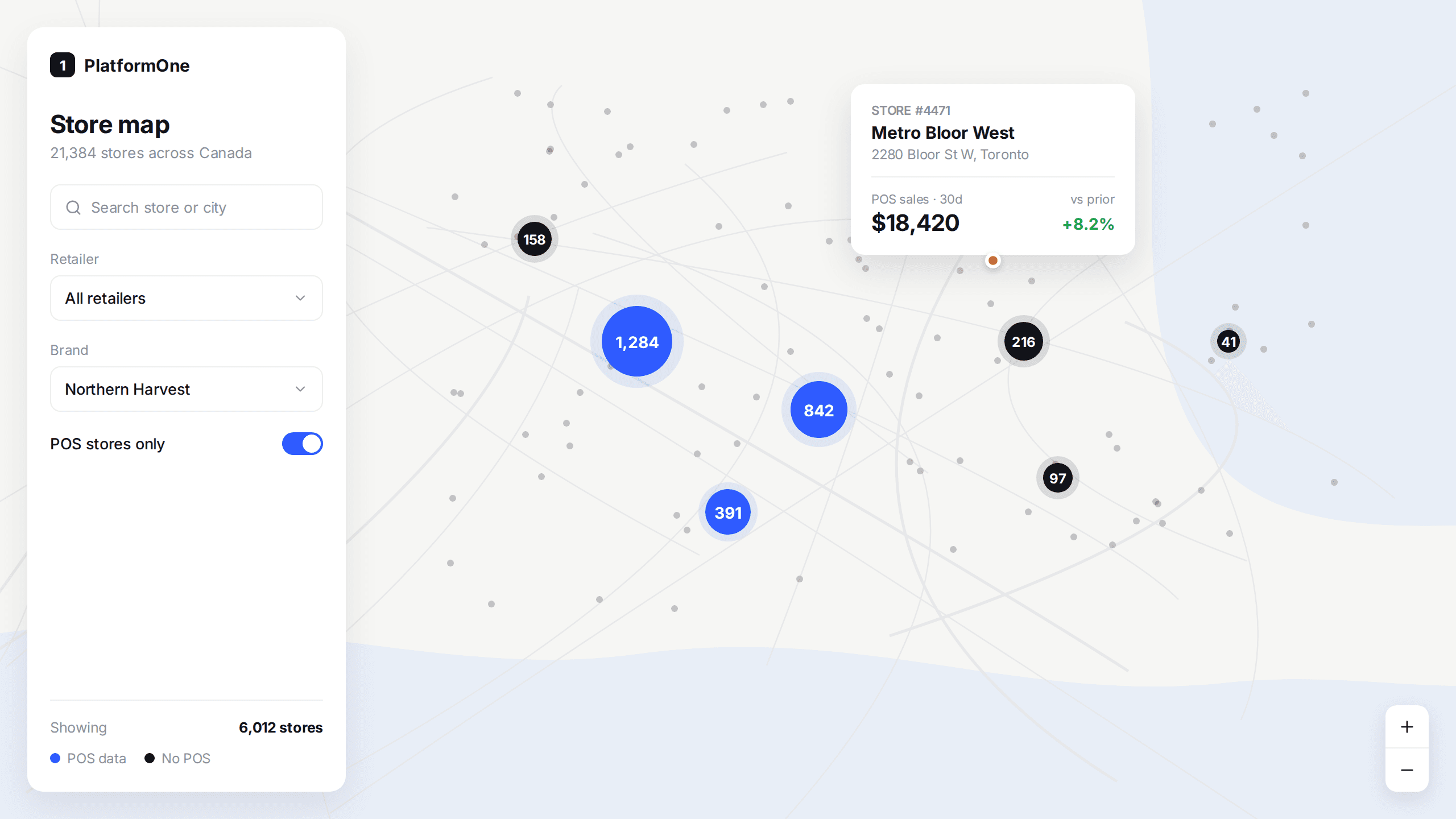 PlatformOne – Interactive Sales Map & Inside Sales App Stabilization project hero