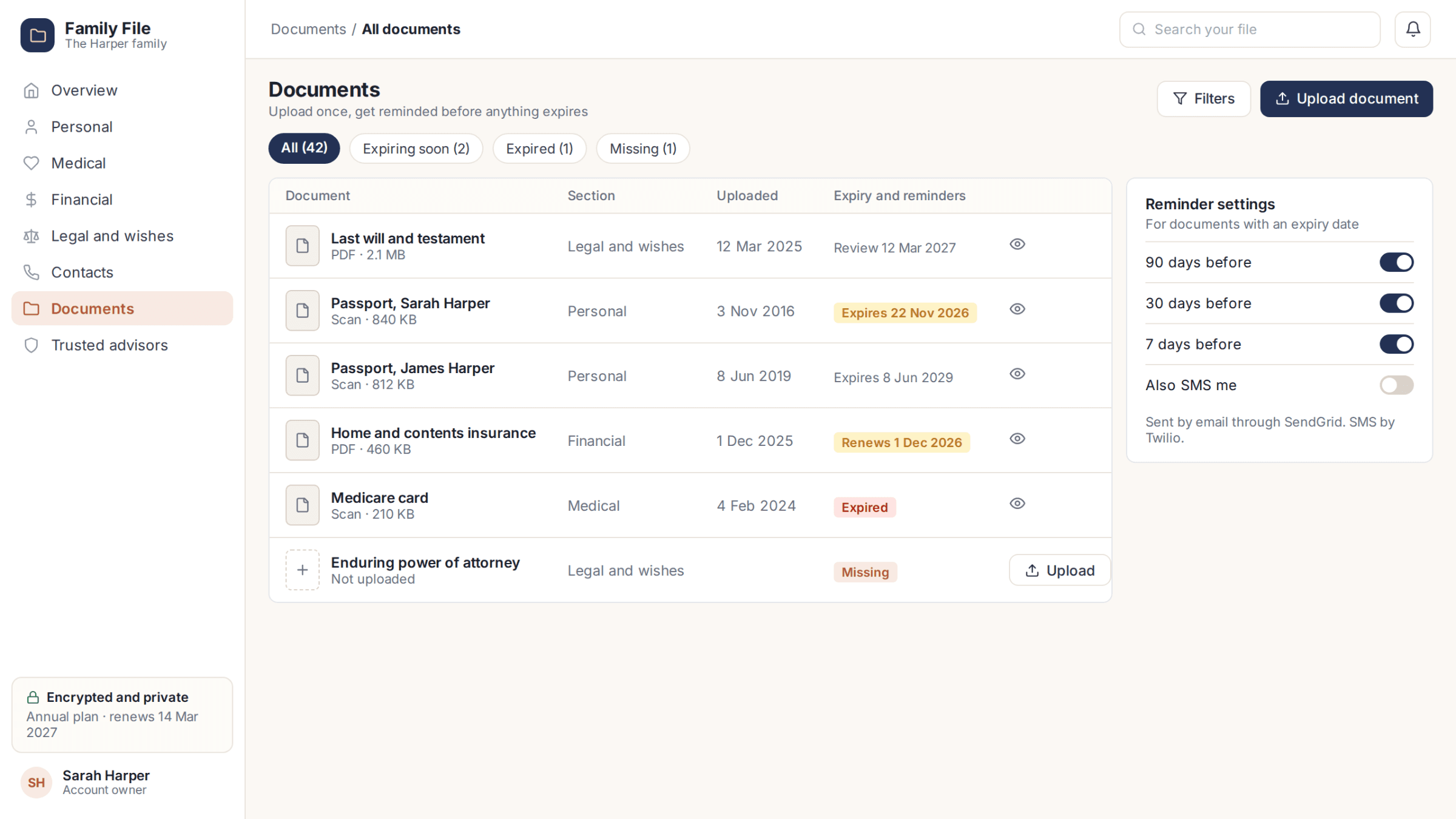 Family File Secure Client Portal detail image 1