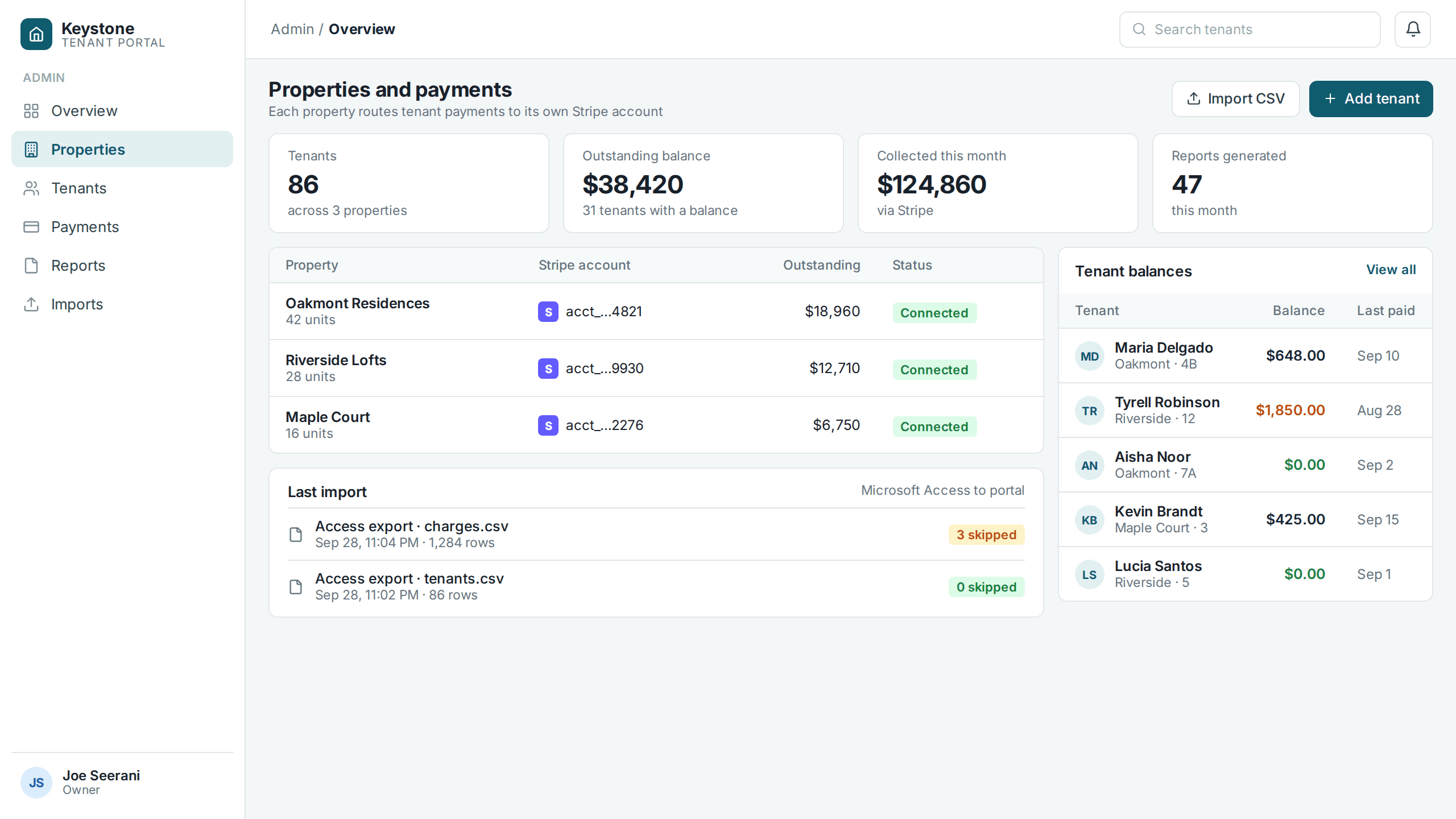 Tenant Portal with Locked Stripe Payments & FIFO Balance Sheet Reporting project hero