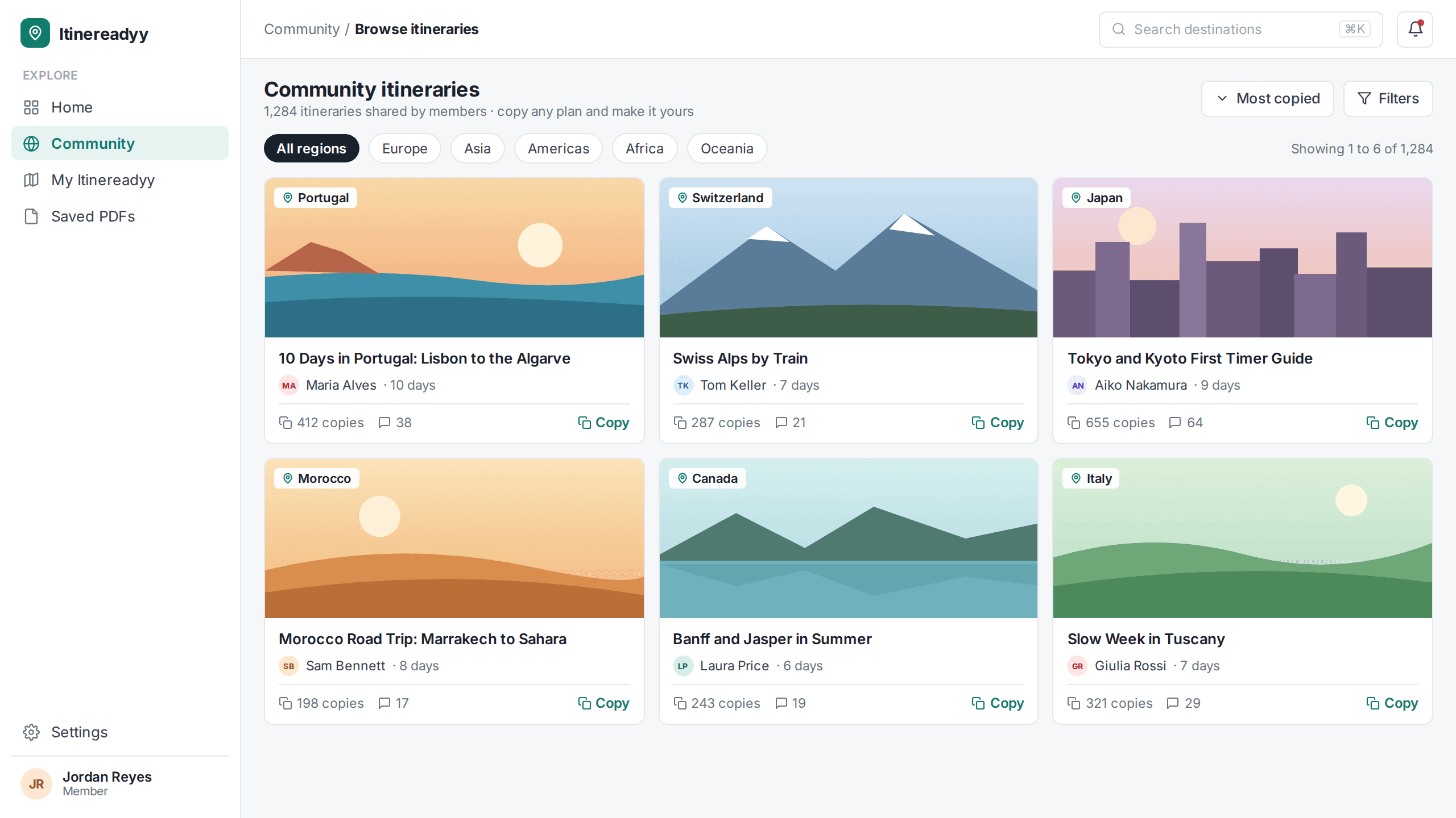 Itinereadyy – Community-Driven Travel Itinerary Platform project hero