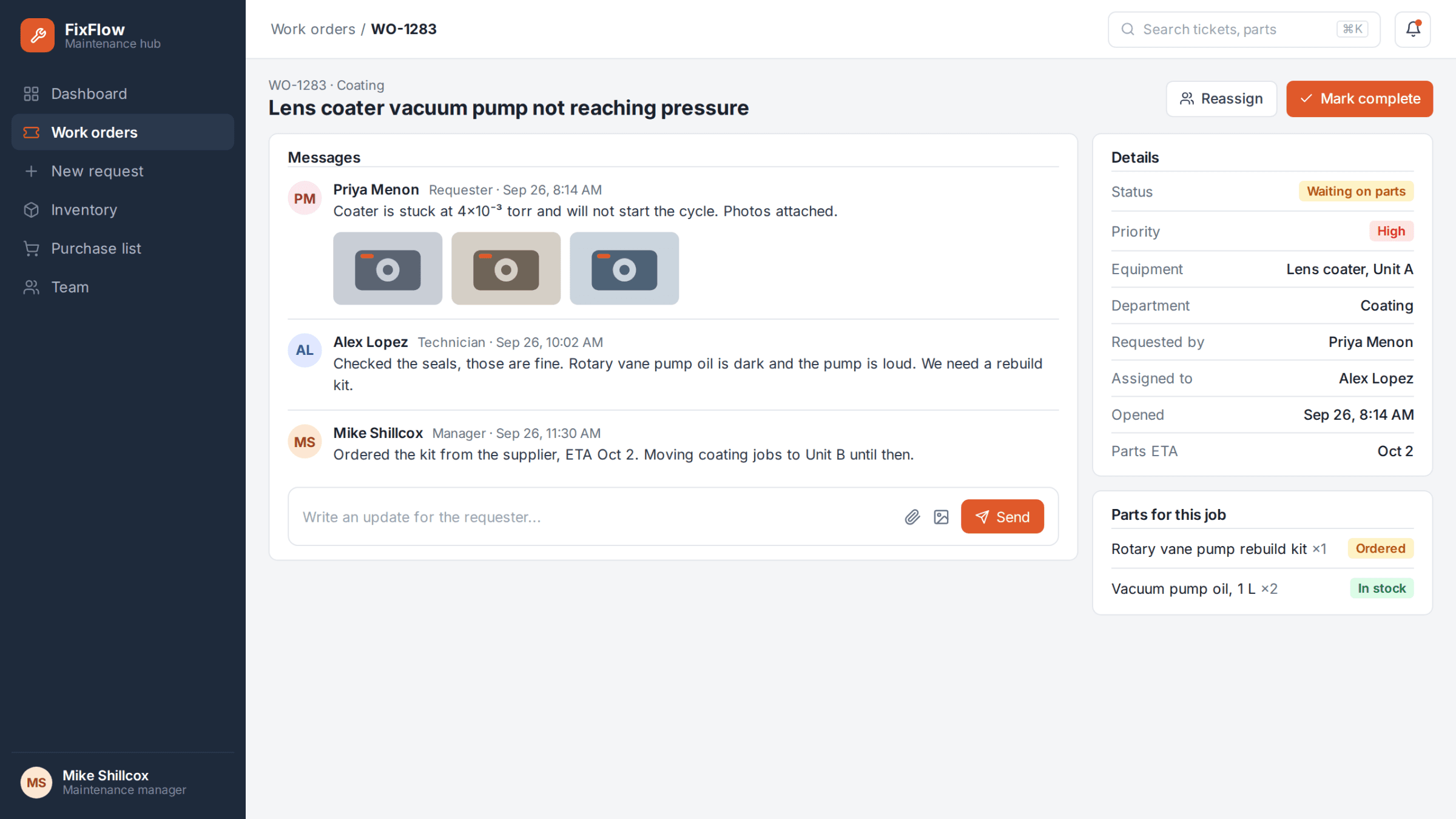 Maintenance Ticketing System & Inventory Management Portal detail image 1