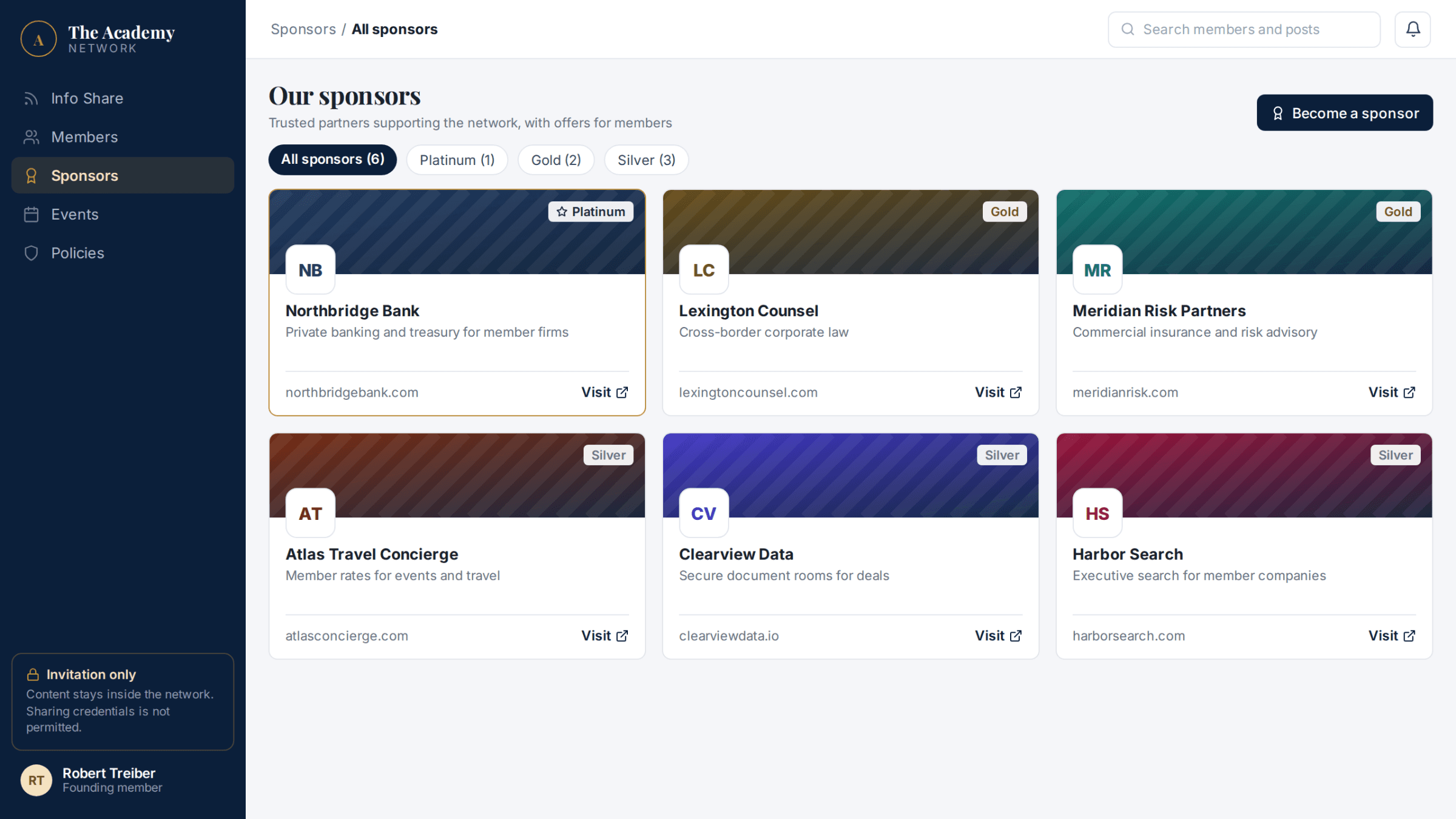 Private Membership Platform for The Academy Network detail image 1