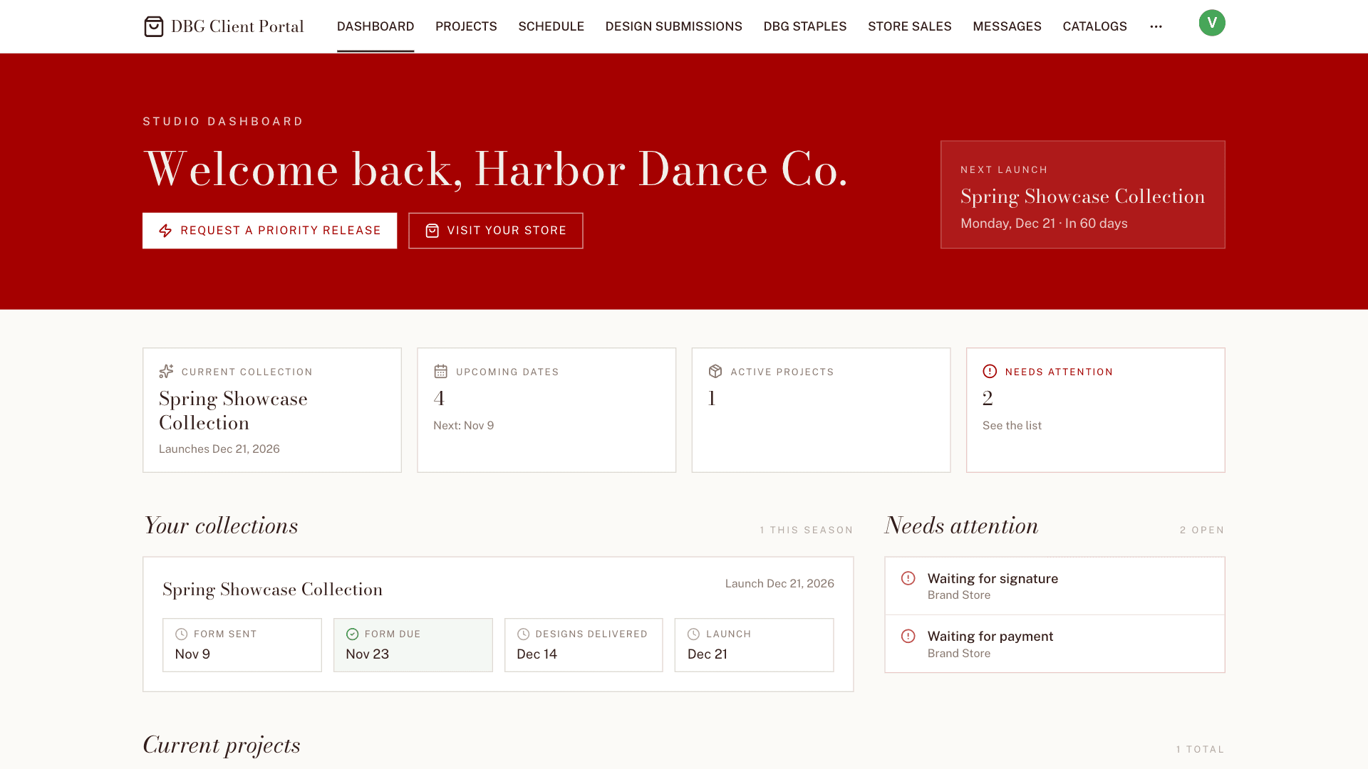 Designed By Gi: Client Portal for a Merch Design Studio project hero