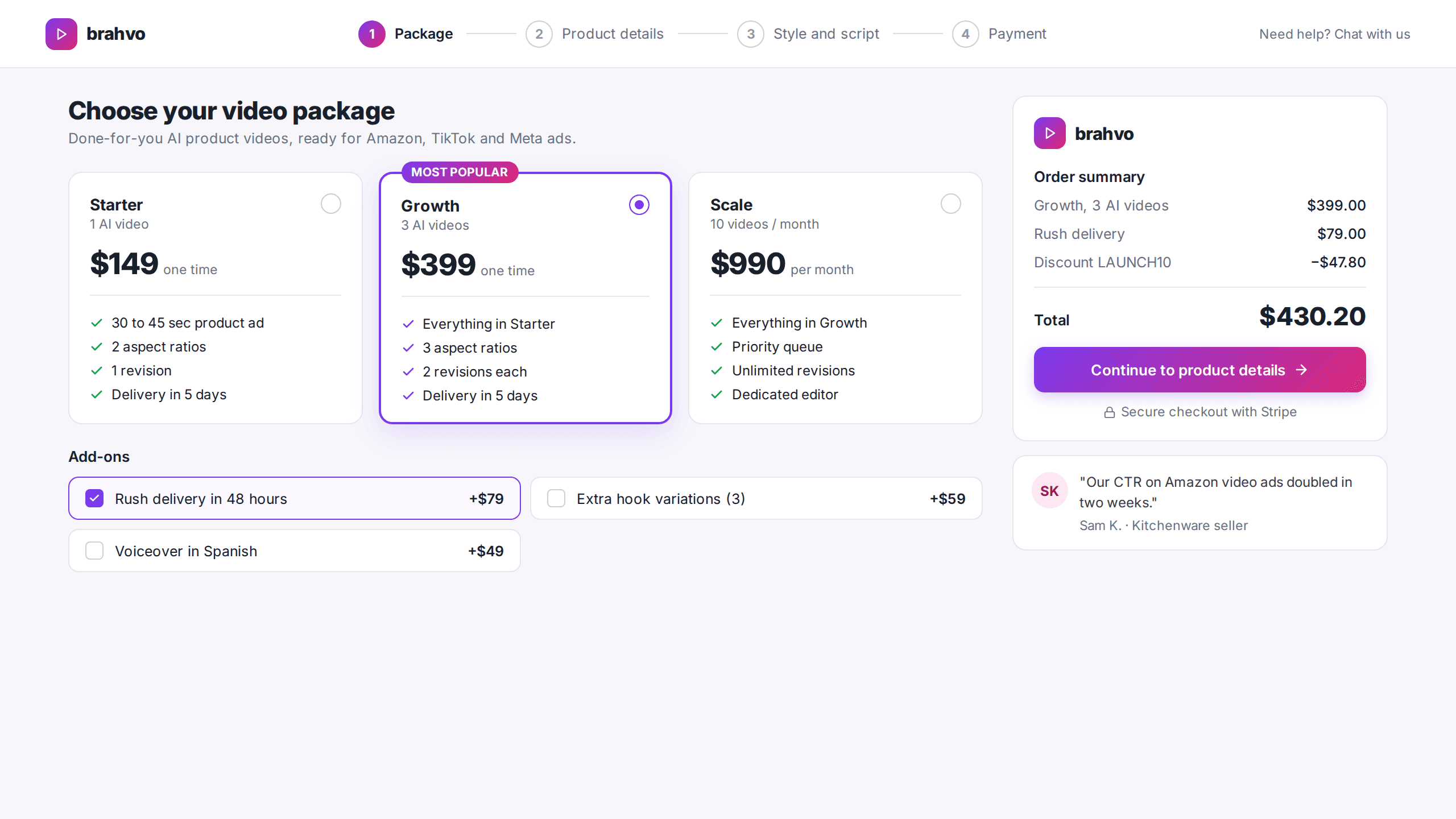 AI Video Service Client Portal & Checkout System project hero