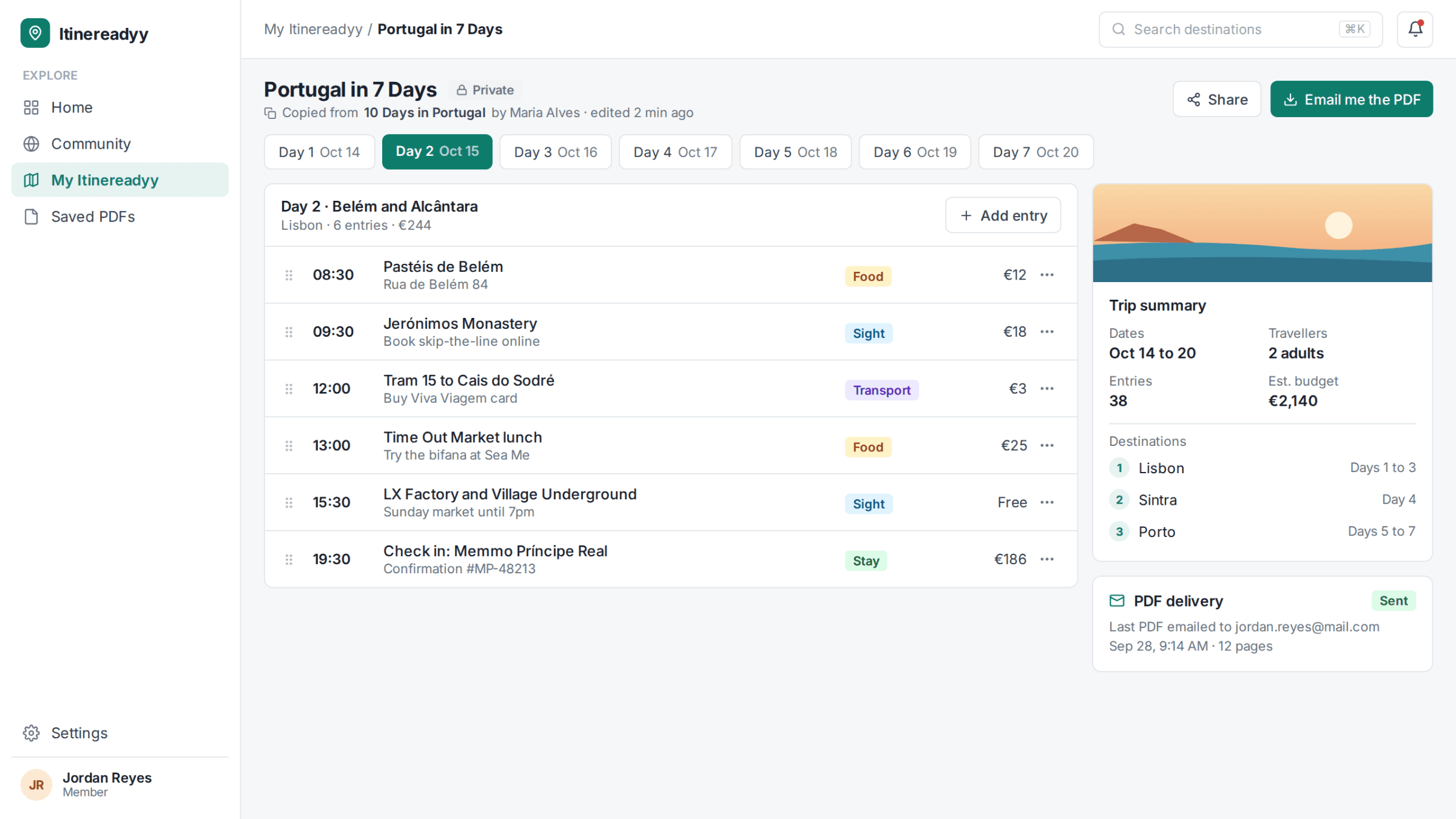 Itinereadyy – Community-Driven Travel Itinerary Platform detail image 1