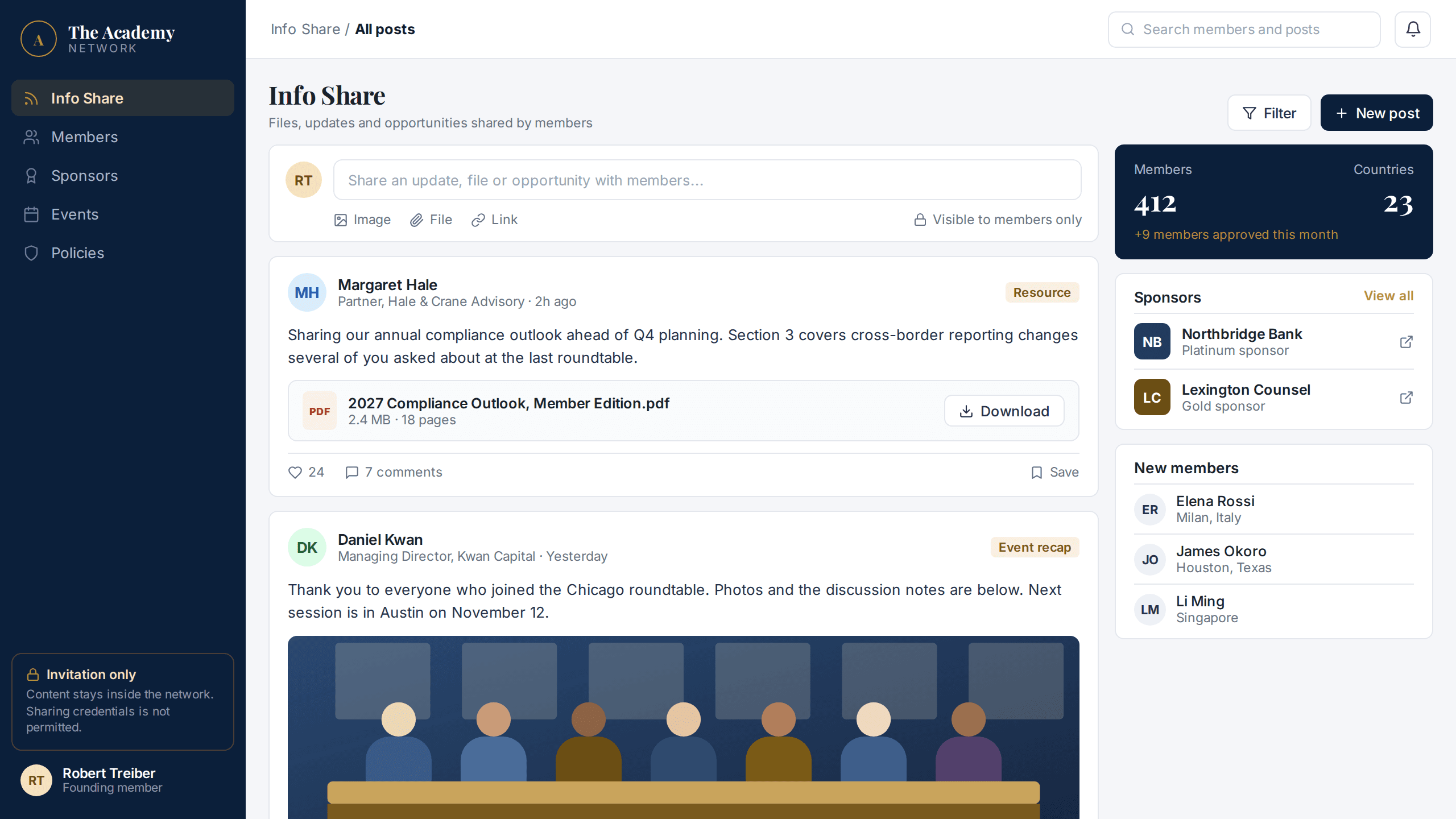 Private Membership Platform for The Academy Network project hero