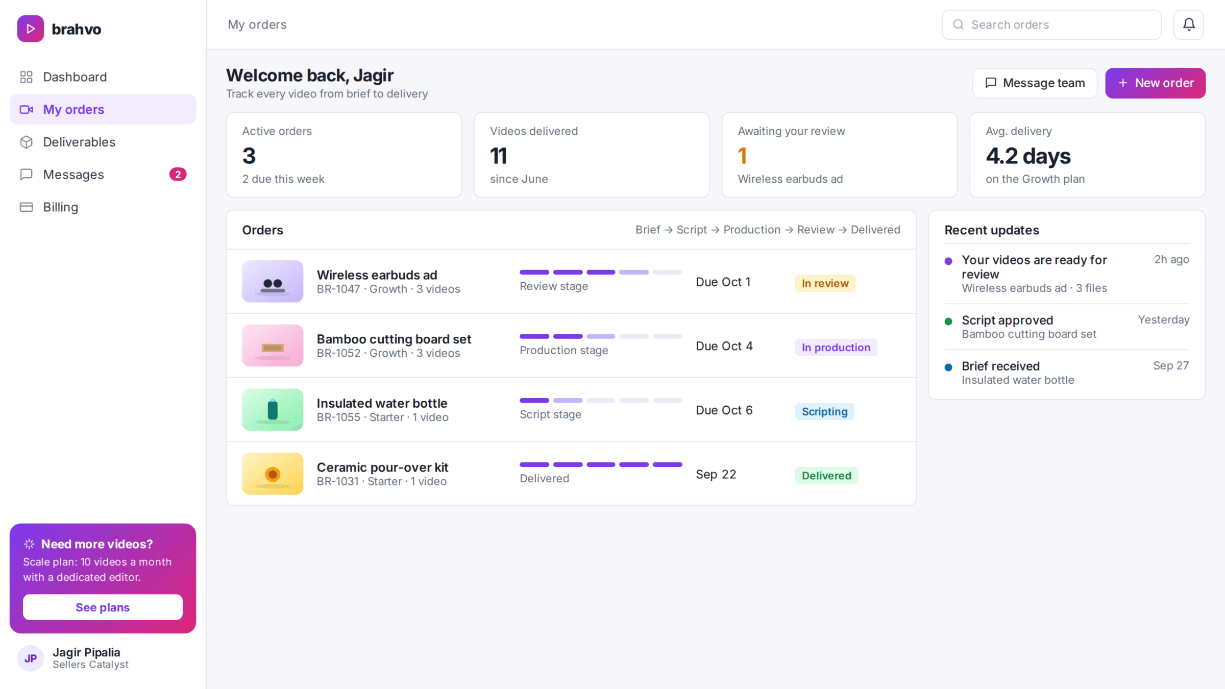 AI Video Service Client Portal & Checkout System detail image 2