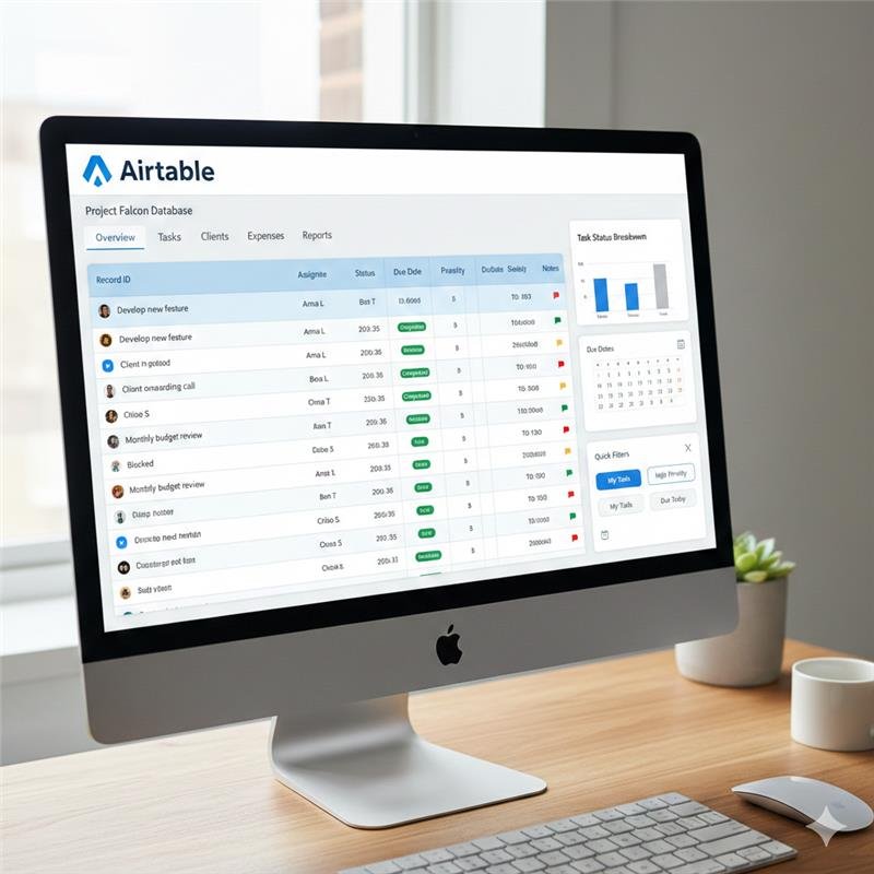 Airtable interface foreground